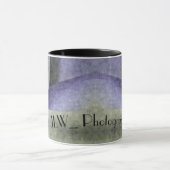 Paarse groene en zwarte kunst Deco Artsy  Mok (Midden)