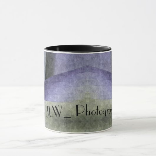 Paarse groene en zwarte kunst Deco Artsy  Mok (Midden)