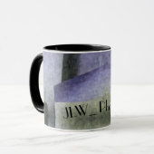 Paarse groene en zwarte kunst Deco Artsy  Mok (Voorkant links)