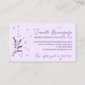 Paarse Groene Etherische Oliën Merk Lavendel Visitekaartje (Achterkant)