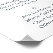 Paarse groene Eucalyptus-alfabetische zeegrafiek Poster (Hoek)