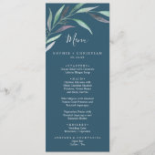 Paarse groene eucalyptus | Menu Blauw huwelijk (Voorkant)