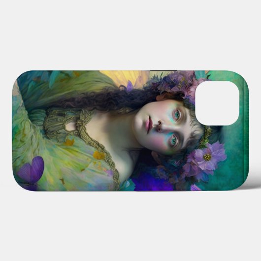 Paarse Groene Fairy Fantasy Art Case-Mate iPhone Case (Achterkant (horizontaal))