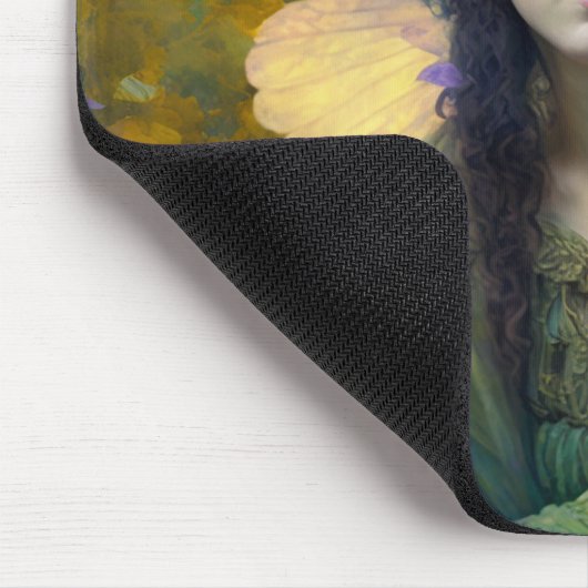 Paarse Groene Fairy Fantasy Art Muismat (Hoek)