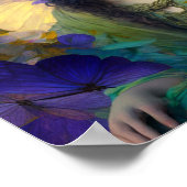 Paarse Groene Fairy Fantasy Art Poster (Hoek)