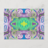Paarse groene fantasie Briefkaart (Voorkant)