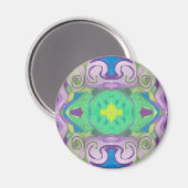 Paarse groene fantasiemagneet magneet (Voorkant / Achterkant)