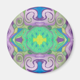 Paarse groene fantasiemagneet magneet