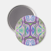 Paarse groene fantasiemagneet magneet (Voorkant / Achterkant)
