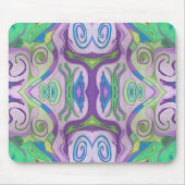 Paarse Groene Fantasy Mousepad Muismat (Voorkant)