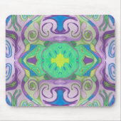 Paarse Groene Fantasy Mousepad Muismat (Voorkant)