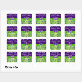 Paarse, groene Floral Wedding voor Sticker (Vel)