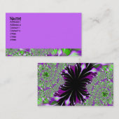 paarse groene fractal visitekaartje (Voorkant / Achterkant)
