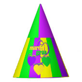 Paarse Groene Geel Nieuw Orleans Mardi Gras Feesthoedjes (Voorkant)