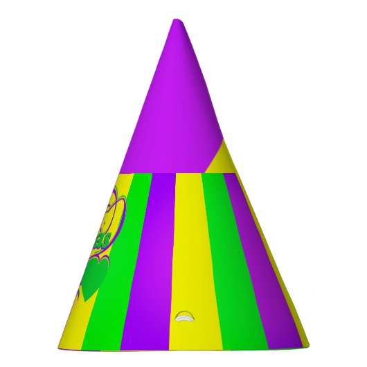 Paarse Groene Geel Nieuw Orleans Mardi Gras Feesthoedjes (Rechts)