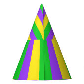 Paarse Groene Geel Nieuw Orleans Mardi Gras Feesthoedjes (Achterkant)
