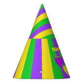 Paarse Groene Geel Nieuw Orleans Mardi Gras Feesthoedjes (Links)