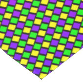 Paarse Groene Gele Patroon Mardi Gras Tafelkleed (Gekanteld)