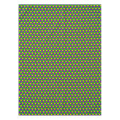 Paarse Groene Gele Patroon Mardi Gras Tafelkleed (Voorkant)