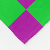 Paarse groene geruit controlepatroon fleece deken (Hoek)