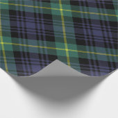 Paarse groene geruite elegante tartan cadeaupapier (Hoek)