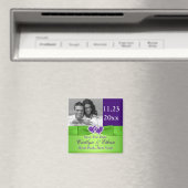 Paarse, Groene Gevoegde Harten sparen de Datummagn Magneet (Insitu (Vaatwasser))