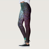 Paarse groene glitter leggings (Links)