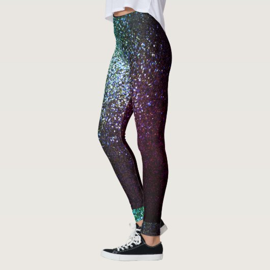 Paarse groene glitter leggings (Links)