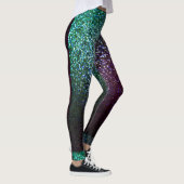 Paarse groene glitter leggings (Rechts)