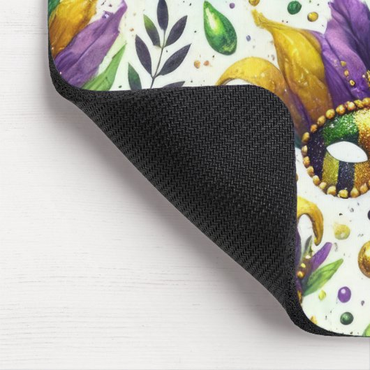 PAARSE GROENE GLITTER LOOK MARDI GRAS MASKERS MUISMAT (Hoek)