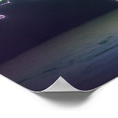 Paarse & Groene Gloeiende Boom Poster (Hoek)