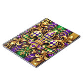 PAARSE GROENE GOUDEN MARDI GRAS FLEUR DE LIS NOTITIEBOEK (Linkerzijde)