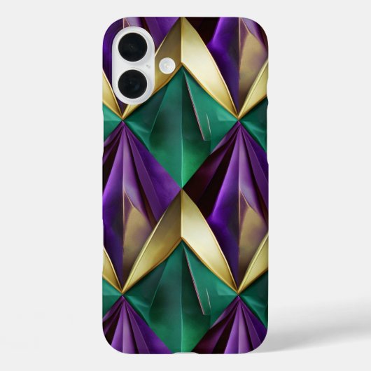 PAARSE GROENE GOUDEN MARDI GRAS KLEUREN Case-Mate iPhone CASE (Achterkant)