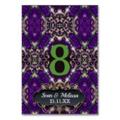 Paarse Groene Gouden Sparkle Unieke Gebeurtenis Kaart (Achterkant)