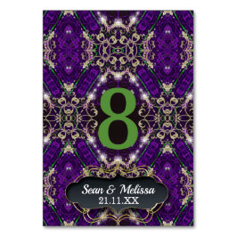 Paarse Groene Gouden Sparkle Unieke Gebeurtenis Kaart