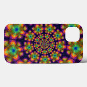 Paarse groene Kaleidoscoop patroon Case-Mate iPhone Case (Achterkant (horizontaal))