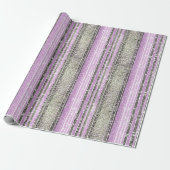 Paarse Groene Kerst Patroon#28 ID1009 Cadeaupapier (Uitgerold)