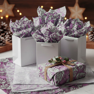 Paarse Groene Kerst Patroon#29 ID1009 Tissuepapier