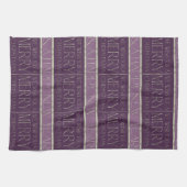 Paarse Groene Kerst Patroon#35b ID1009 Theedoek (Horizontaal)