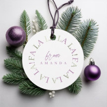 Paarse Groene Kerstmis Fa La ID1009