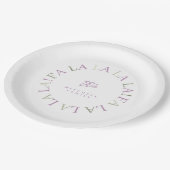 Paarse Groene Kerstmis Fa La ID1009 Papieren Bordje (Gekanteld)