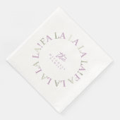 Paarse Groene Kerstmis Fa La ID1009 Servet (Hoek)