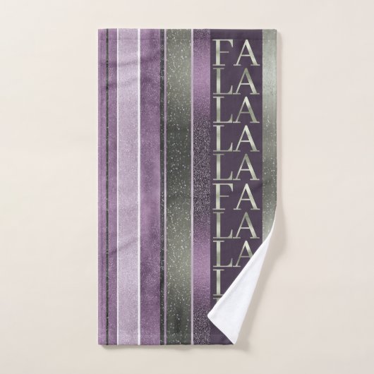 Paarse Groene Kerstmis Fa La Pattern#27 ID1009 Bad Handdoek (Handdoek)