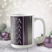 Paarse Groene Kerstmis Fa La Pattern#27 ID1009 Koffiemok