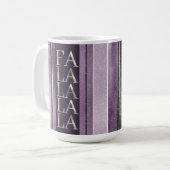 Paarse Groene Kerstmis Fa La Pattern#27 ID1009 Koffiemok (Voorkant links)