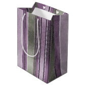 Paarse Groene Kerstmis Fa La Pattern#27 ID1009 Medium Cadeauzakje (Achterkant Gekanteld)