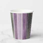 Paarse Groene Kerstmis Fa La Pattern#27 ID1009 Papieren Bekers (Achterkant)