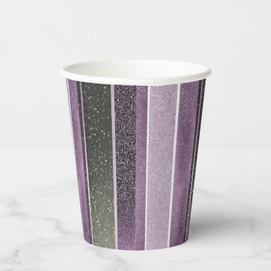Paarse Groene Kerstmis Fa La Pattern#27 ID1009 Papieren Bekers (Rechts)