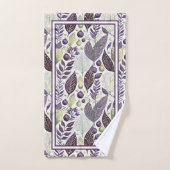 Paarse Groene Kerstmis Merry Pattern#21 ID1009 Bad Handdoek (Handdoek)