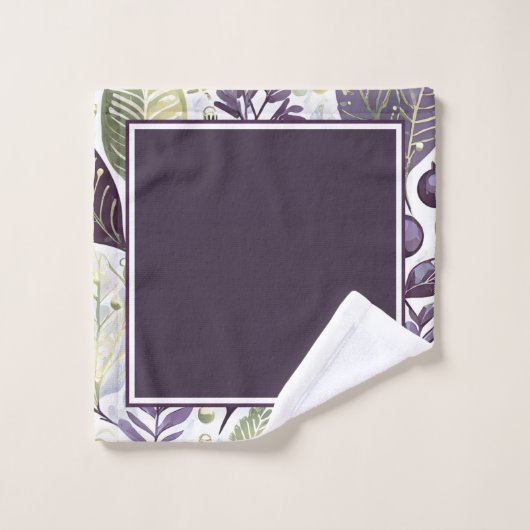 Paarse Groene Kerstmis Merry Pattern#21 ID1009 Bad Handdoek (Wasdoekje)